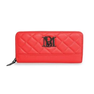 Red Badgley Mischka Long Wallet With Quilted Design